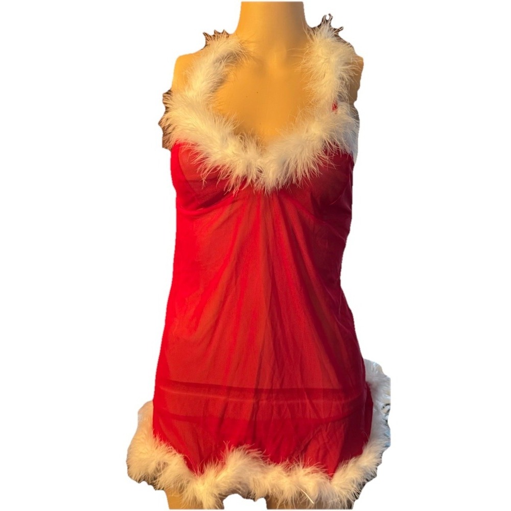 Women's Sexy Lingerie Red Valentine Costume Bodysuit Lace Babydolls Sleepwear